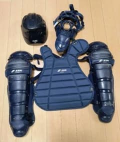 一般軟式野球 キャッチャー防具セット ネイビー - メルカリ