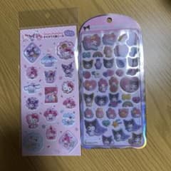 サンリオ すりガラス風シール COTTON PUFF 2点セットのサムネイル