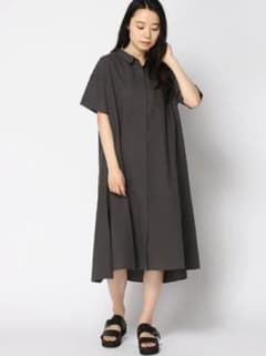 【新品】SM2/Samansa Mos2　接触冷感 シャツワンピース チャコールのサムネイル