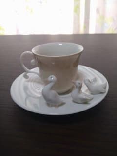 ① LLADRO リヤドロ カップ＆ソーサー 3羽のアヒル装飾のサムネイル