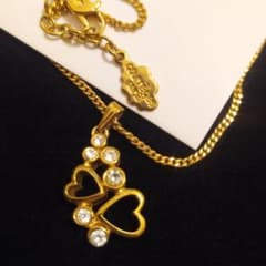 courreges クレージュ　ゴールド　ネックレス ハート　チェーンペンダント