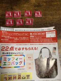 フジパン　応募券　ミッフィーエコバッグキャンペーンのサムネイル