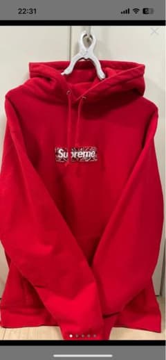 Supreme バンダナBOXロゴパーカー レッドのサムネイル