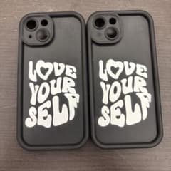 LOVE YOUR SELF ブラック iPhoneケースのサムネイル