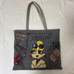 刺繍トートバッグ グレーのサムネイル