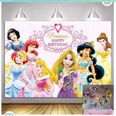 背景布　ディズニープリンセス　カメラ　飾り付けのサムネイル