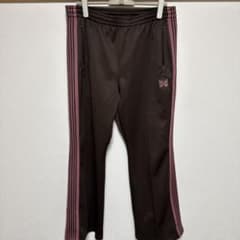 Needles ブーツカット ダークブラウン ピンク トラックパンツ Lサイズ