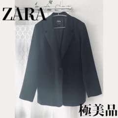 値下げしました☆】ZARA ブラック テーラードジャケット EUR 26 - メルカリ