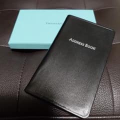 TIFFANY ティファニー レザー アドレス帳 メモ帳　黒❤ TIFFANY ティファニー レザー アドレス帳 メモ帳 黒❤ | Mercari