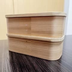 新品 三ツ星弁当箱 500ml 2個セット 曲げわっぱ 桐 弁当箱 朝倉家具
