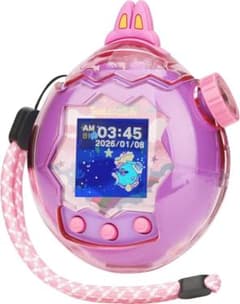 たまごっちパラダイス用 クリアケース＋デコキャップ セット ピンク耳 新品