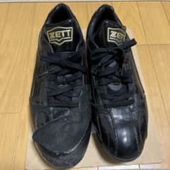 美品　ZETT ブラック スパイク 右足補強付のサムネイル