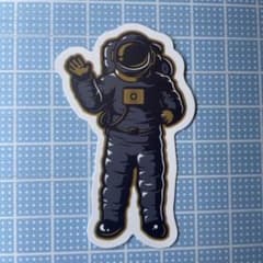 防水ステッカー 宇宙飛行士 手を振るのサムネイル