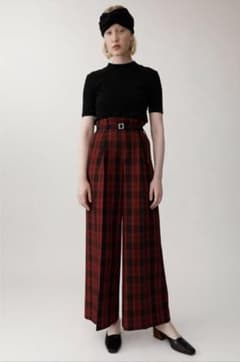 Moussy SHADOW CHECK BELTED PANTSのサムネイル
