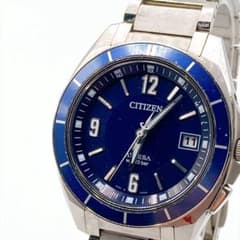 CITIZEN ATTESA メンズ腕時計 ソーラー 稼働 青 436 CITIZEN ATTESA メンズ腕時計 ソーラー 稼働 青 436 - メルカリ
