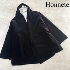 Honnete オネット ショールカラーカーデ ジャケット レディース 黒 F