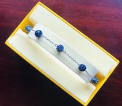 美品 スワロフスキー Swarovski Pop Blue ブレスレット - メルカリ
