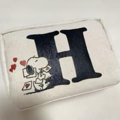 [신품] PEANUTS 스누피 이니셜 H 파우치