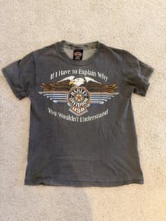 HARLEY DAVIDSON T-shirt, 90s, single stitch, worn/tattered.