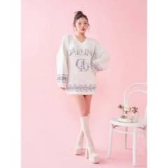 美品 ダーリッチ ミックスカラーロゴニットニットのサムネイル