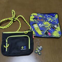Splatoon 3 Sacoche, Handkerchief, and Keychain 3-Piece Set