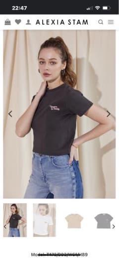 アリシアスタン チャコール完売色 Tシャツのサムネイル