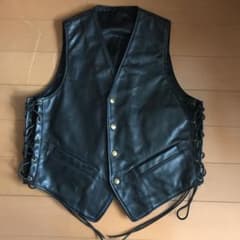 【格安，ほぼ未使用】ラングリッツレザー　ベスト　40のサムネイル