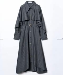 【定価約65%OFF】ストライプケープワンピース《レディアゼル》のサムネイル