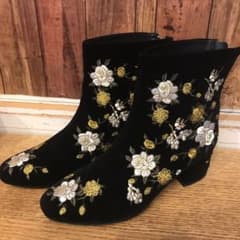 Forever21 刺繍 ブーツ ヒール5センチのサムネイル