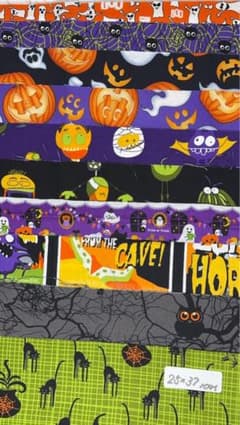 ハロウィン柄 コットン生地 10枚セットのサムネイル
