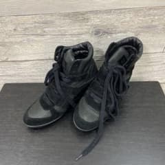 ash インヒールスニーカー　黒　38 ASH インヒールスニーカー ブラック 36 - メルカリ