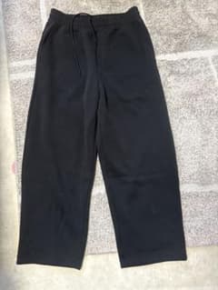 UNIQLO C スウェットワイドパンツ　黒　M