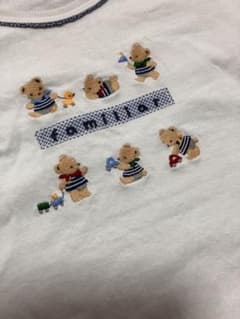 familiar 刺繍クマ 長袖Tシャツ70のサムネイル