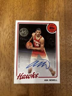ASA NEWELL auto card topps HAWKS - メルカリ