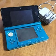 任天堂 3DS アクアブルーとケース カセット付きのサムネイル