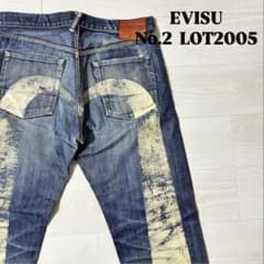 EVISU】激レアNo.2 2005 34×35白大黒 ビックカモメ 赤耳 - メルカリ