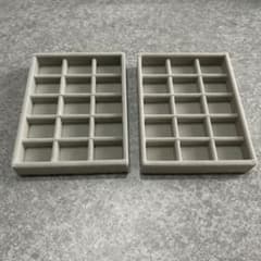 【即購入OK】無印良品　重なるベロアケース格子　アクリルケース用　2個セットのサムネイル