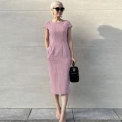 JENNEジェンヌ オードリールック ギンガムチェックワンピース M - メルカリ