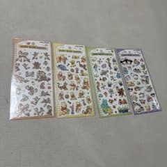 디즈니 FLUFFY SKETCH STICKERS 씰 4종 세트