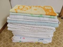 古タオル　ウエス　雑巾用　フェイスタオル33枚とバスタオル1枚のサムネイル