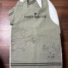 ポケモン　エプロンと三角巾　110cm カーキ