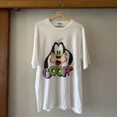 GOOFY キャラクター Tシャツ ホワイトMade in USA Disneyのサムネイル