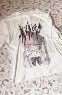 地雷系 量産型 トップス Tシャツ 白 かわいい アニメガールのサムネイル