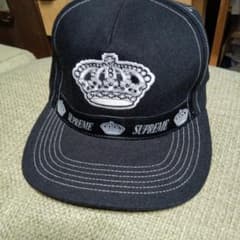 ね*様様 Supreme Crown Logo ベースボールキャップ ブラック ね*様様 Supreme Crown Logo ベースボールキャップ ブラック - メルカリ