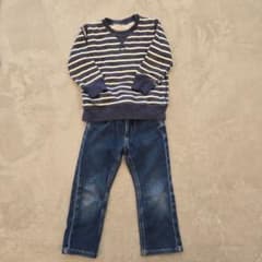 《無印良品》トレーナー&デニムセット 90のサムネイル