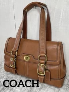 COACH ショルダーバッグ レザー ターンロック 底鋲 金金具 11045 COACH ショルダーバッグ レザー ターンロック 底鋲 金金具 11045