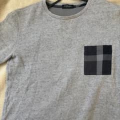 BLACK LABELグレー 長袖 ポケット付き ニットのサムネイル