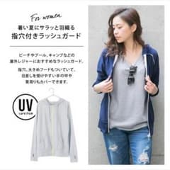 期間限定SALE！新品 未使用 UVカット ラッシュガード フード付き パーカーのサムネイル