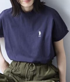 U.S. POLO ASSN. 別注 ワンポイント刺繍 モックネックTシャツのサムネイル