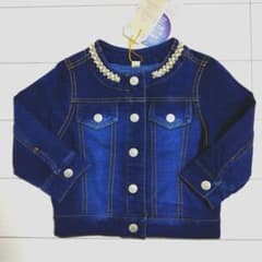 ノーカラーデニム風ジャケット　未使用のサムネイル